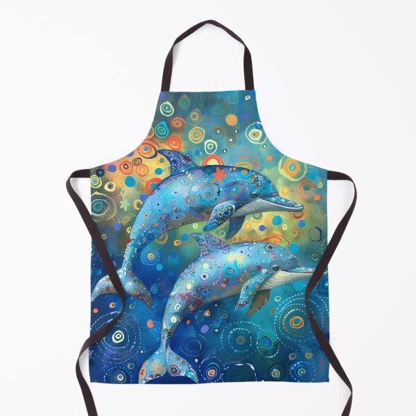 Item preview, colorido, abstracto, caprichoso, estampado de delfines designed and sold by dcrc.