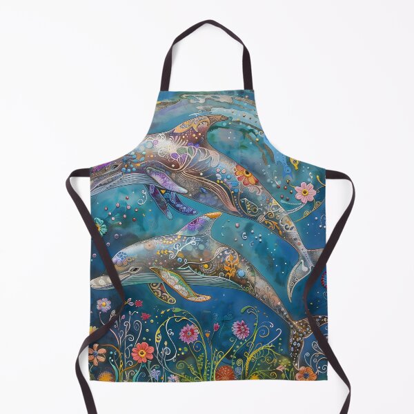 Item preview, colorido, abstracto, caprichoso, estampado de delfines designed and sold by dcrc.