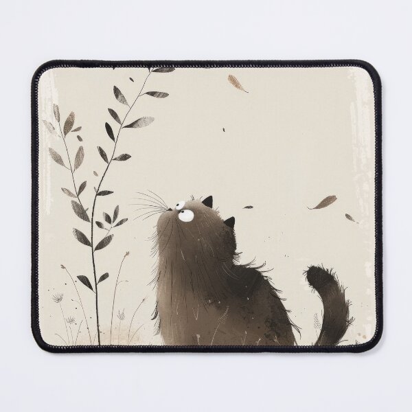 Item preview, Whimsical Cat in Autumn Breeze Art Print designed and sold by Retrocranio.