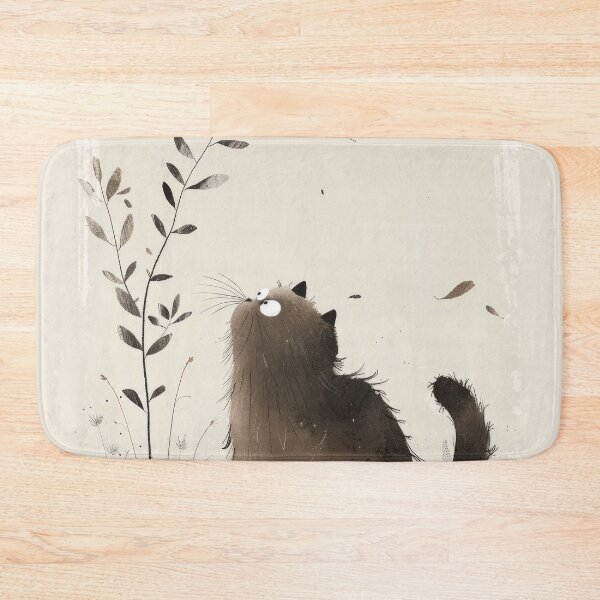 Item preview, Whimsical Cat in Autumn Breeze Art Print designed and sold by Retrocranio.