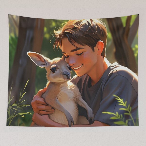 Item preview, Child and baby kangaroo designed and sold by Astralia.