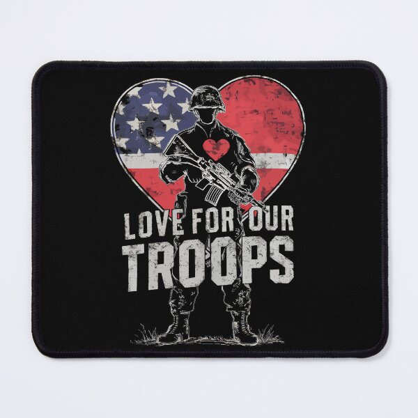 Item preview, Love For Our Troops Armed Forces Day Celebration Memorial Day USA Veteran's Day designed and sold by Quirky Shirts.
