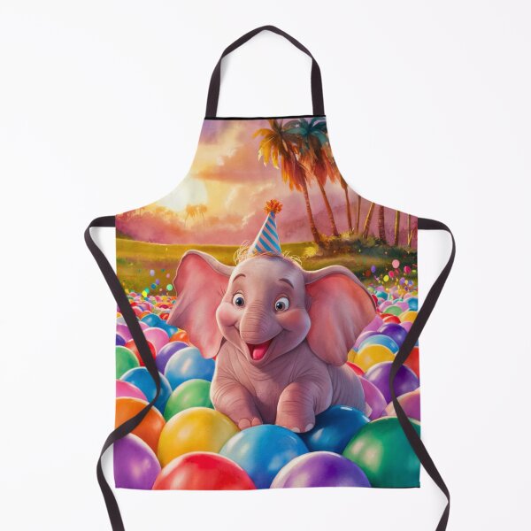 Item preview, Elephant Portrait. birthday elephant, elephant with balloons designed and sold by ElephantVibes.