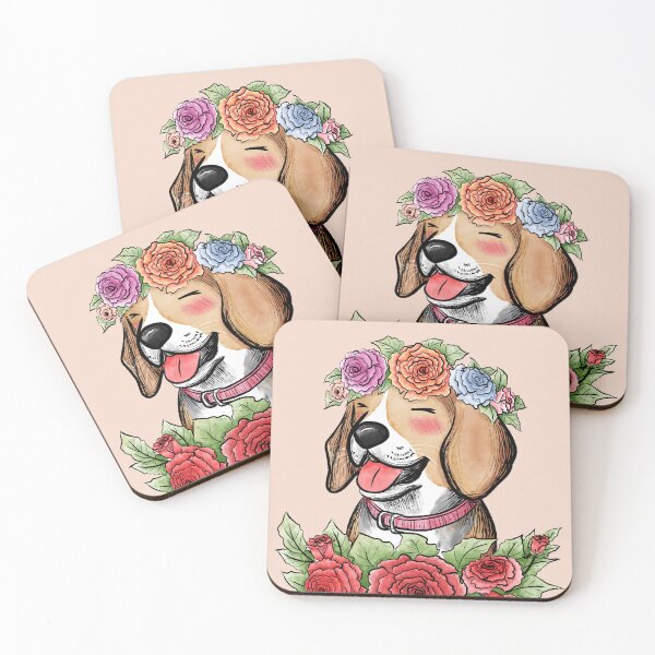 Item preview, Happy Beagle Floral Crown designed and sold by Ketsara Samphao.