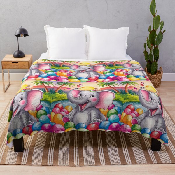 Item preview, Elephant Portrait. birthday elephant, elephant with balloons designed and sold by ElephantVibes.