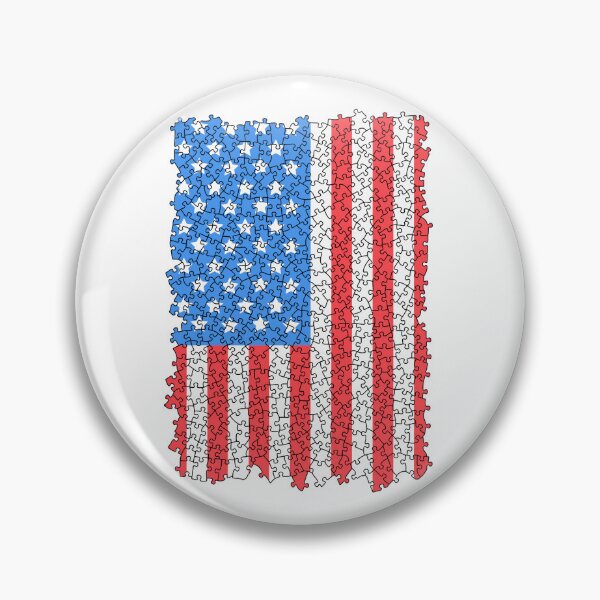 Item preview, USA Flag Puzzle 4th Of July Jigsaw Pieces Puzzler Hobbyist designed and sold by GrandeDuc.