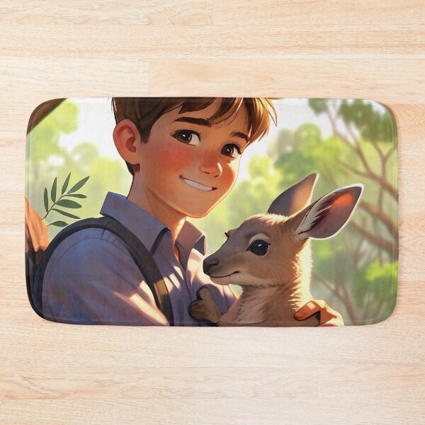 Item preview, Little boy and baby kangaroo designed and sold by Astralia.