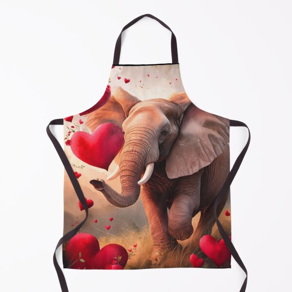 Item preview, Elephant Portrait. elephant valentines, elephant love, hearts of love designed and sold by ElephantVibes.