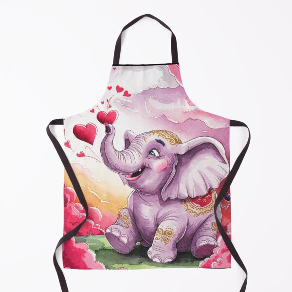 Item preview, Elephant Portrait. elephant valentines, elephant love, hearts of love designed and sold by ElephantVibes.