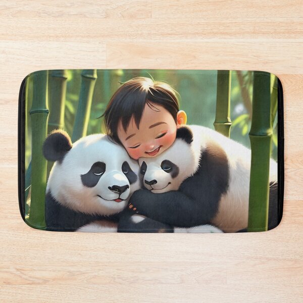 Item preview, Adorable child cuddling with pandas designed and sold by Astralia.