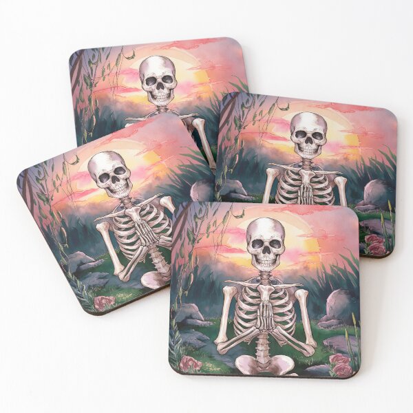 Item preview, nature meditating skeleton designed and sold by ururuty.