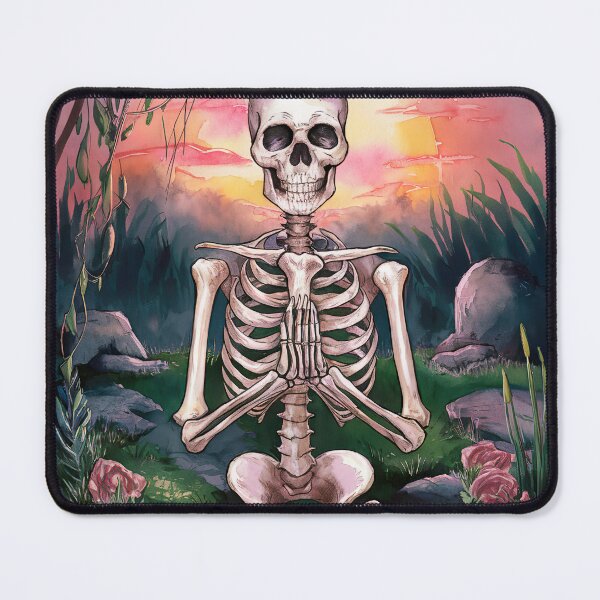 Item preview, nature meditating skeleton designed and sold by ururuty.