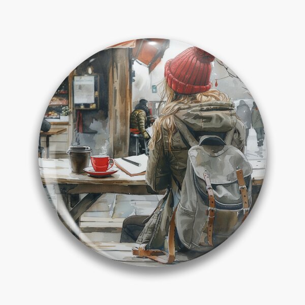 Item preview, Young Artist Sketching at Corner Table | Art Print | Creative Workspace Decor  designed and sold by Mr-whiteBG.