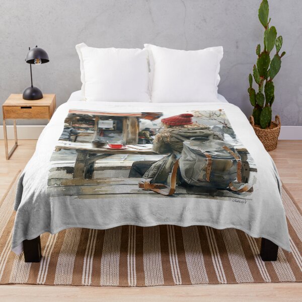 Item preview, Young Artist Sketching at Corner Table | Art Print | Creative Workspace Decor  designed and sold by Mr-whiteBG.