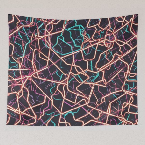 Item preview, Abstract Colorful Neon Lights Pattern designed and sold by calibrit.