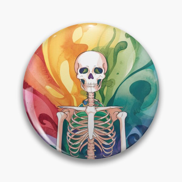 Item preview, colorful meditating skeleton designed and sold by ururuty.