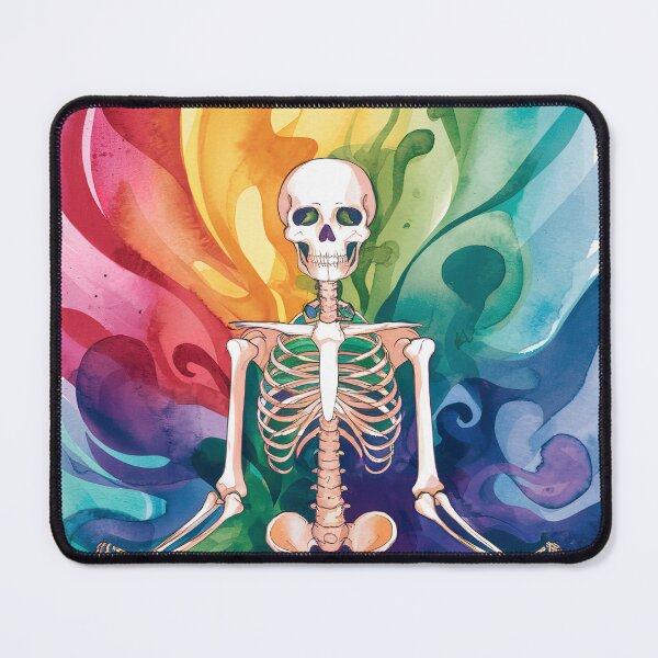 Item preview, colorful meditating skeleton designed and sold by ururuty.
