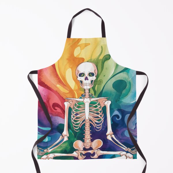 Item preview, colorful meditating skeleton designed and sold by ururuty.