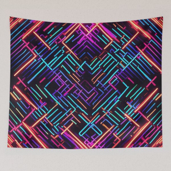 Item preview, Abstract Colorful Neon Lights Pattern designed and sold by calibrit.
