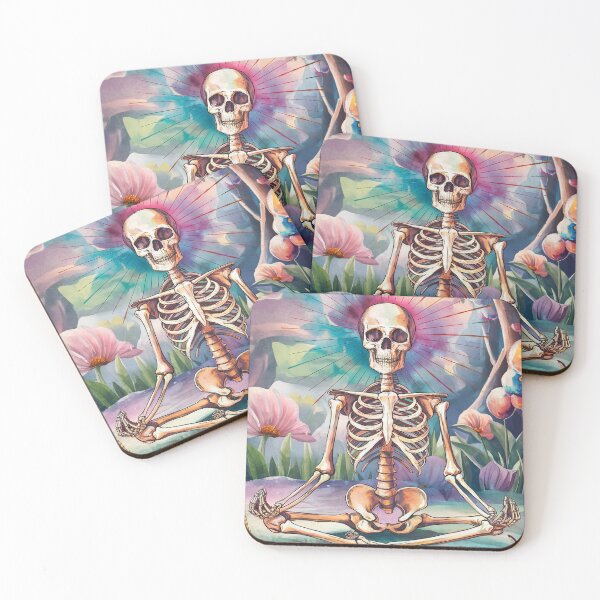 Item preview, meditating skeleton designed and sold by ururuty.