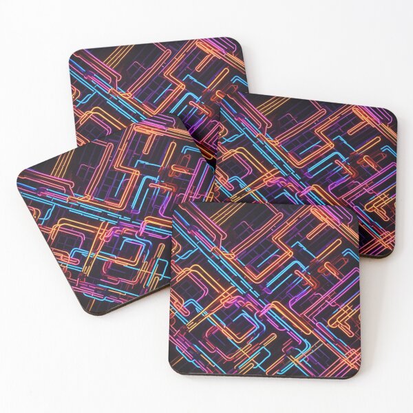 Item preview, Abstract Colorful Neon Lights Pattern designed and sold by calibrit.