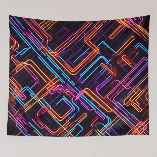 Item preview, Abstract Colorful Neon Lights Pattern designed and sold by calibrit.