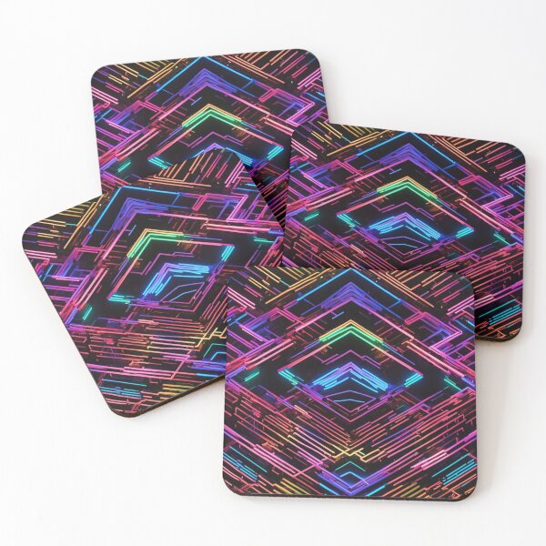 Item preview, Abstract Colorful Neon Lights Pattern designed and sold by calibrit.