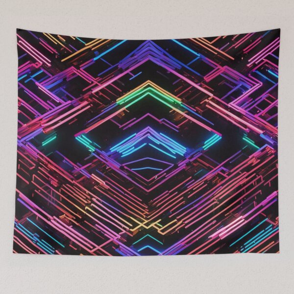Item preview, Abstract Colorful Neon Lights Pattern designed and sold by calibrit.