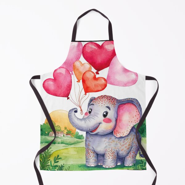 Item preview, Elephant Portrait. elephant valentines, elephant love, hearts of love designed and sold by ElephantVibes.