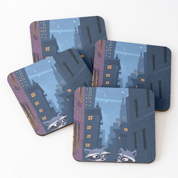 Item preview, City Nights Raccoon Feast designed and sold by cute-animals99.