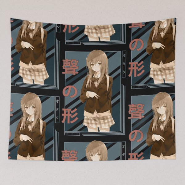 Item preview, Shouko Nishimiya Retro Blue Black Design  designed and sold by Wafusaurus.