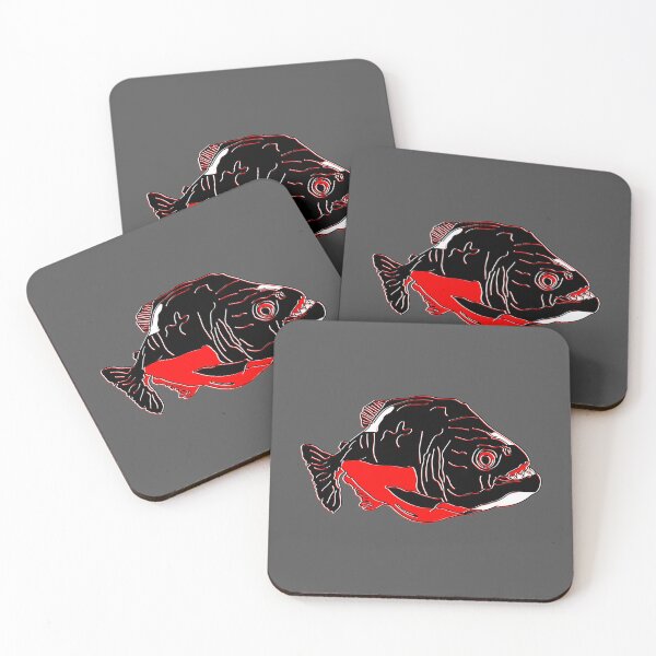 Item preview, Piranha Fish Predator Amazon Wildlife Teeth Carnivore black designed and sold by 4rpixs.