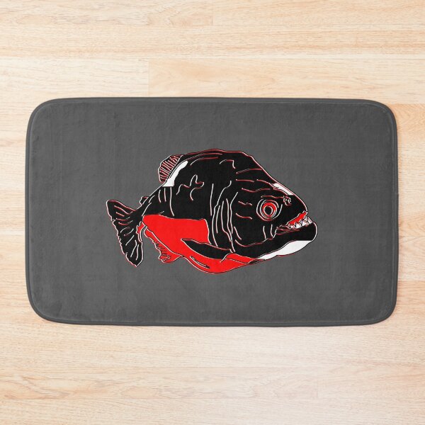 Item preview, Piranha Fish Predator Amazon Wildlife Teeth Carnivore black designed and sold by 4rpixs.