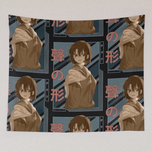 Item preview, Yuzuru Nishimiya Retro Blue Black Design  designed and sold by Wafusaurus.