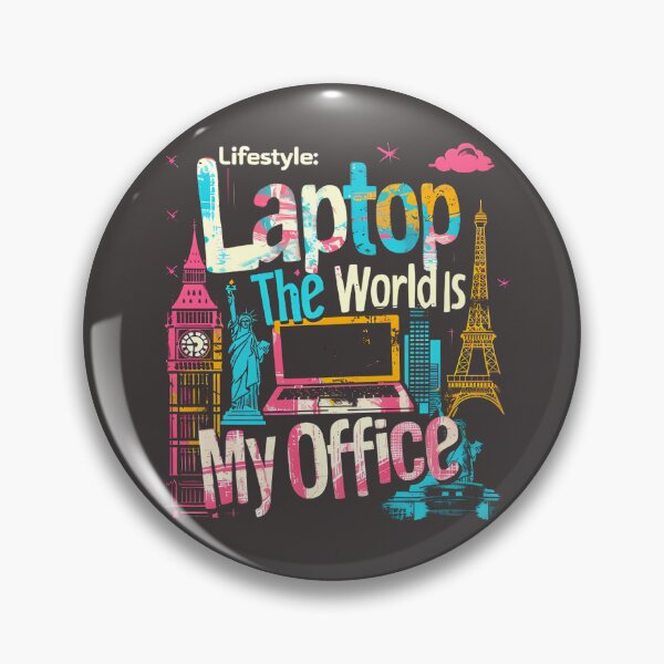 Item preview, Laptop Lifestyle - The World is My Offcie designed and sold by aiart-cutegirl.