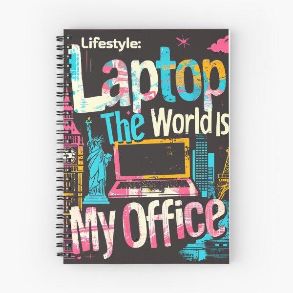 Item preview, Laptop Lifestyle - The World is My Offcie designed and sold by aiart-cutegirl.
