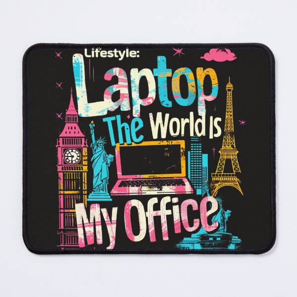 Item preview, Laptop Lifestyle - The World is My Offcie designed and sold by aiart-cutegirl.