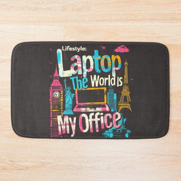 Item preview, Laptop Lifestyle - The World is My Offcie designed and sold by aiart-cutegirl.