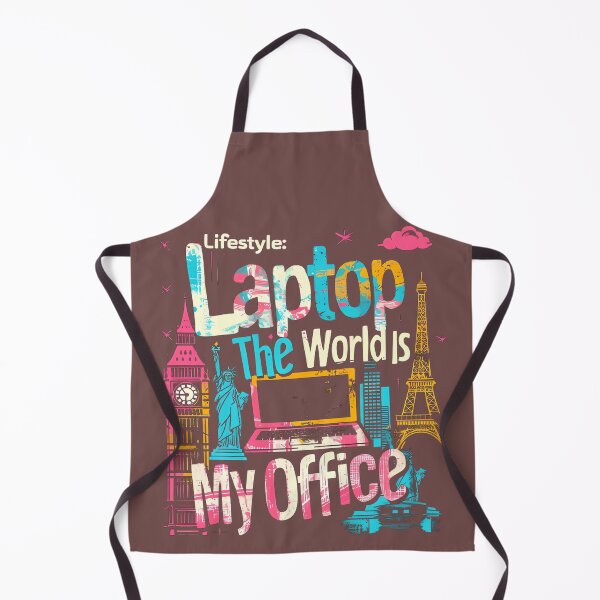 Item preview, Laptop Lifestyle - The World is My Offcie designed and sold by aiart-cutegirl.