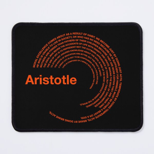 Item preview,  Aristotle famous quotes poster [orangered] designed and sold by CMYKStudio.