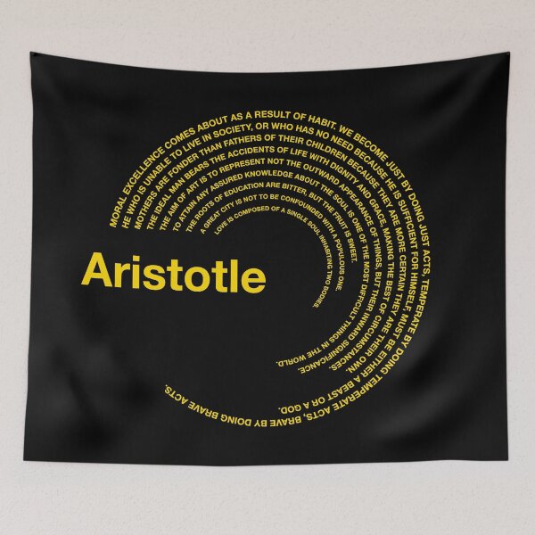Item preview,  Aristotle famous quotes poster [gold] designed and sold by CMYKStudio.