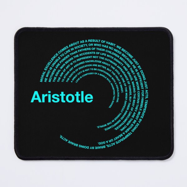 Item preview,  Aristotle famous quotes poster [aqua] designed and sold by CMYKStudio.