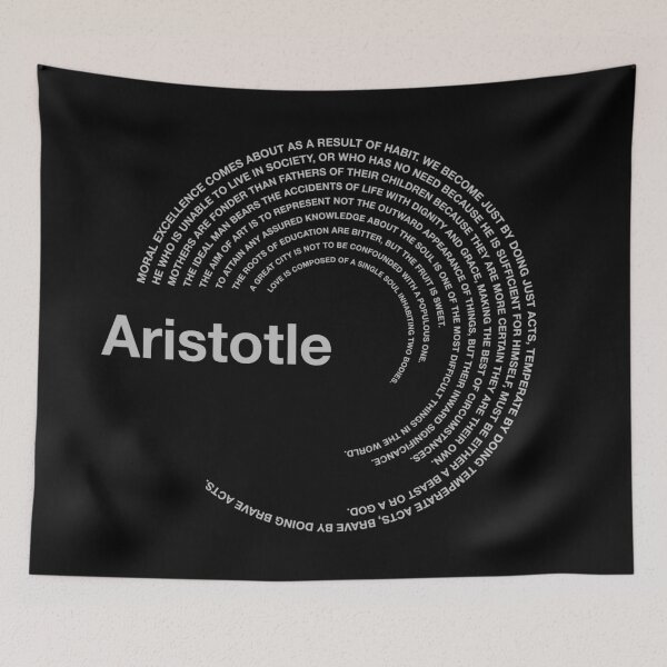 Item preview,  Aristotle famous quotes poster [silver] designed and sold by CMYKStudio.