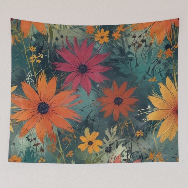 Item preview, Digital Grunge Florals Pattern Print Design designed and sold by imanshu.