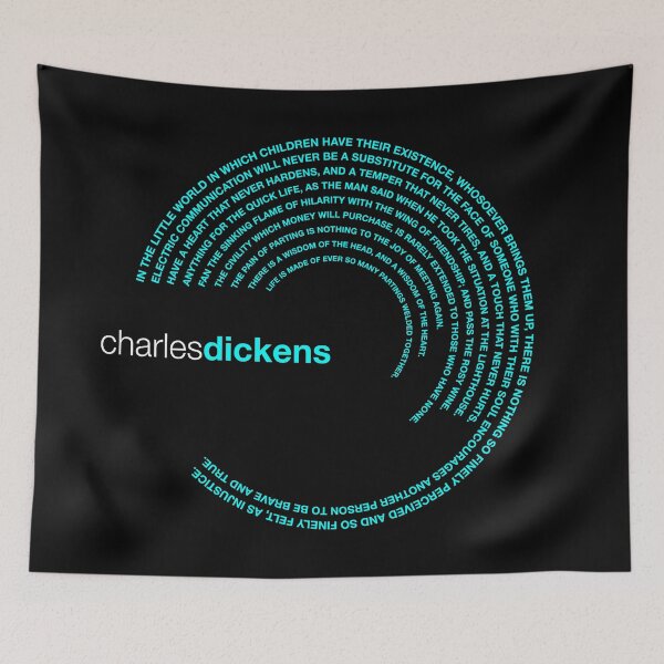 Item preview, Charles Dickens famous quotes poster [aqua] designed and sold by CMYKStudio.