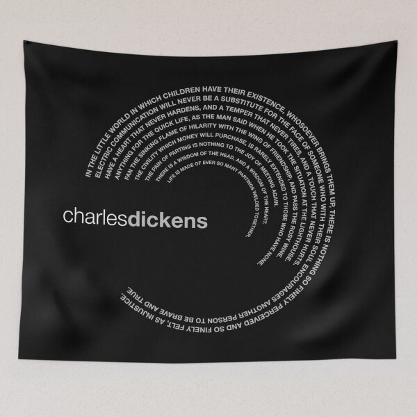 Item preview, Charles Dickens famous quotes poster [silver] designed and sold by CMYKStudio.