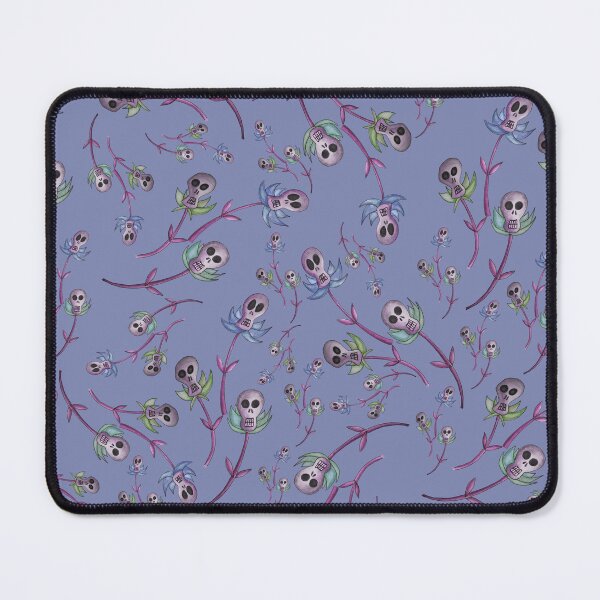 Item preview, Skull flowers_denim blue designed and sold by NeonEye-Designs.