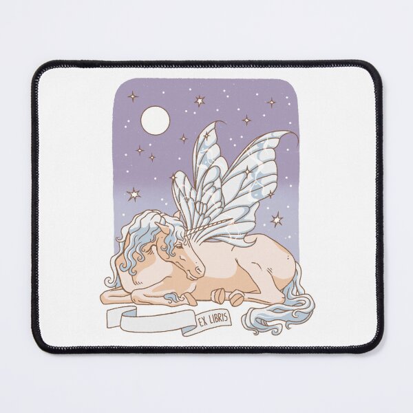 Item preview, Fairytale Ex Libris Bookplate - Sleeping Unicorn with wings designed and sold by Alika's  Garden.