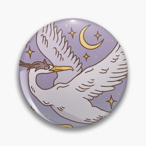 Item preview, Ex Libris Bookplate - Great herons bird flying in the night sky designed and sold by Alika's  Garden.