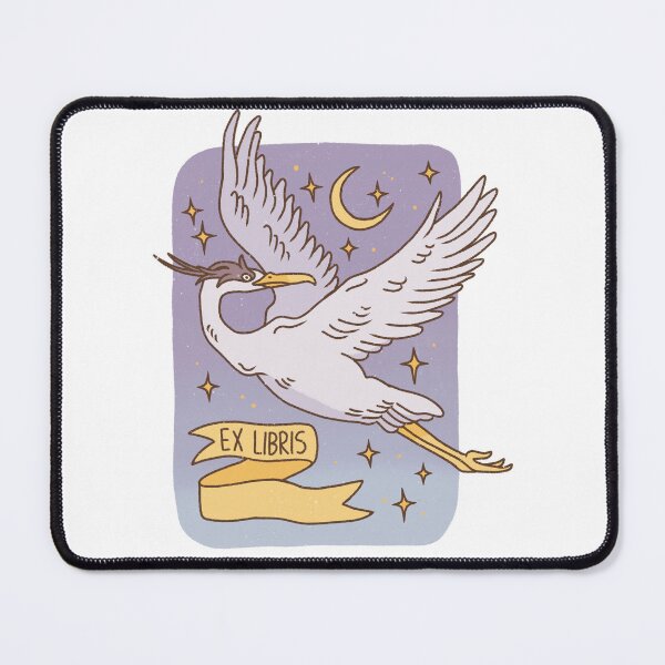 Item preview, Ex Libris Bookplate - Great herons bird flying in the night sky designed and sold by Alika's  Garden.